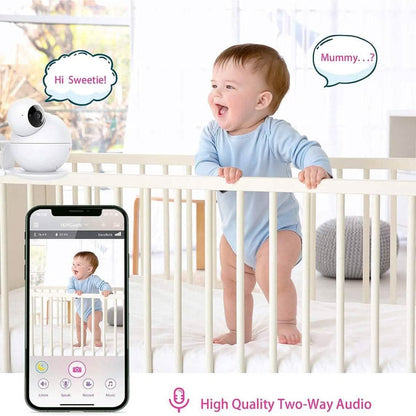 iBaby M8 2K Smart Baby Monitor, 355° Pan 110° Tilt and 2-Way Talk  (Refurbished)