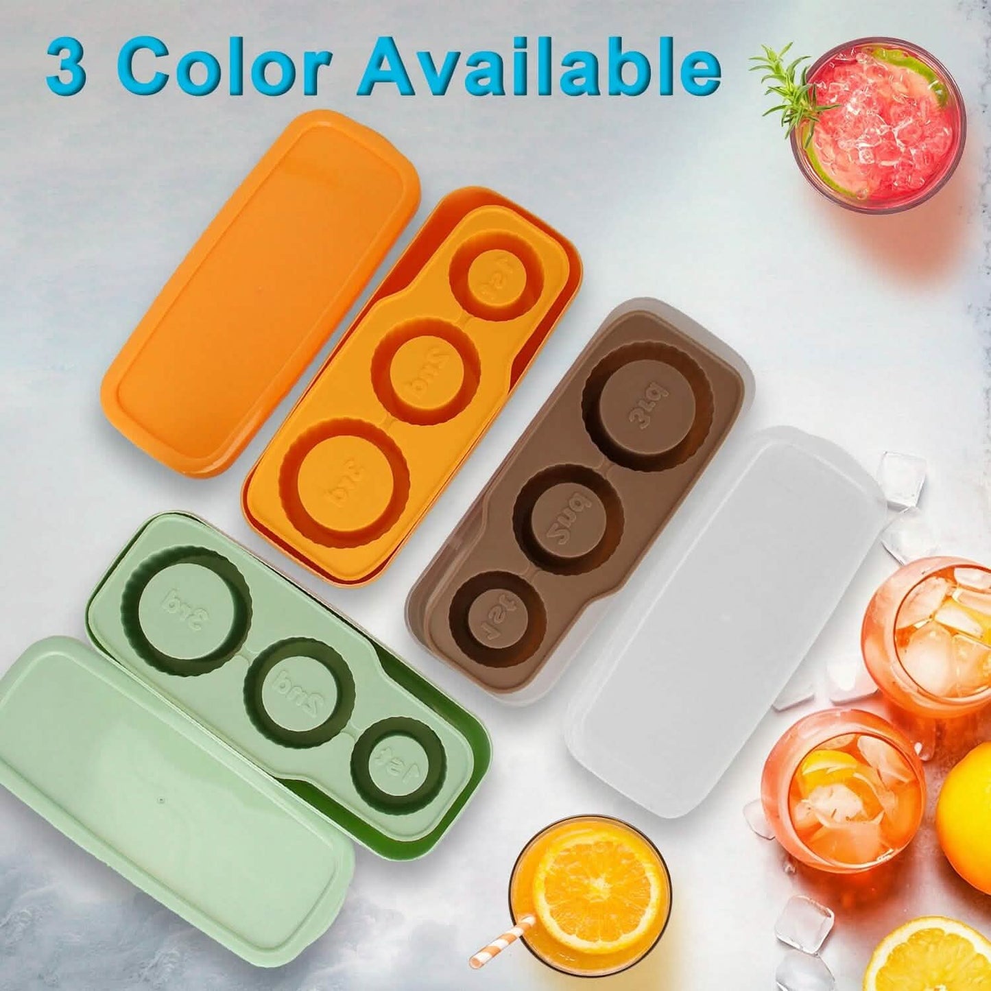 Ice Cube Tray Fit For 20oz/30oz/40oz Stanley Cup Easy Release Silicone Hallow Cylinder