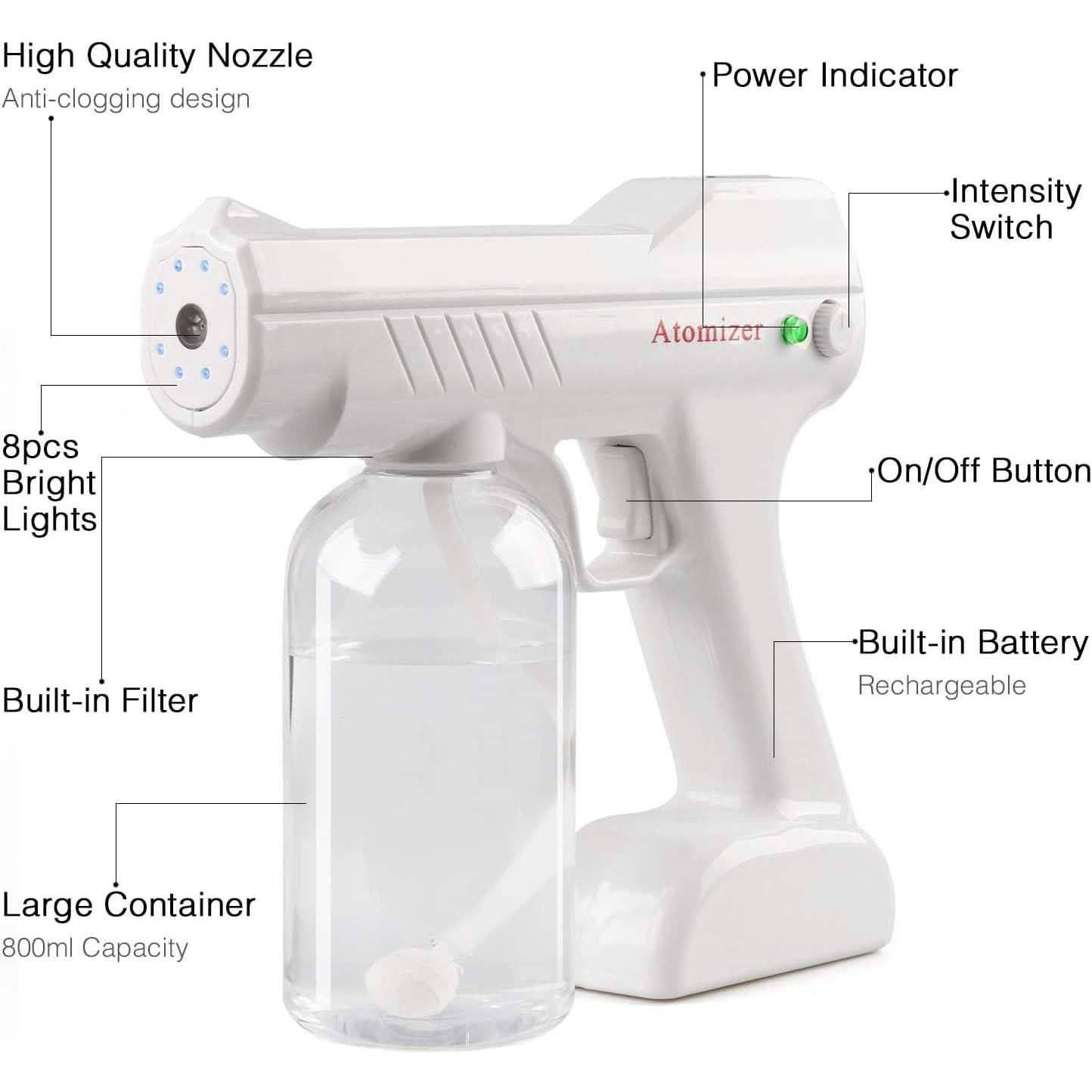 IFLOVE Disinfectant Electrostatic Sprayer Handheld Nano Atomizer