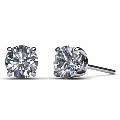 IGI Diamond Engagement Earrings VS1 D Round 4.34 Carat Lab Created Eye Clean