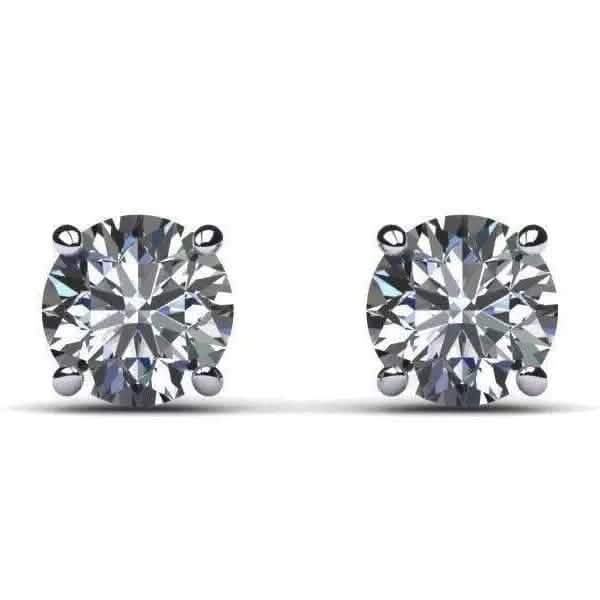 IGI Diamond Engagement Earrings VS1 D Round 4.34 Carat Lab Created Eye Clean