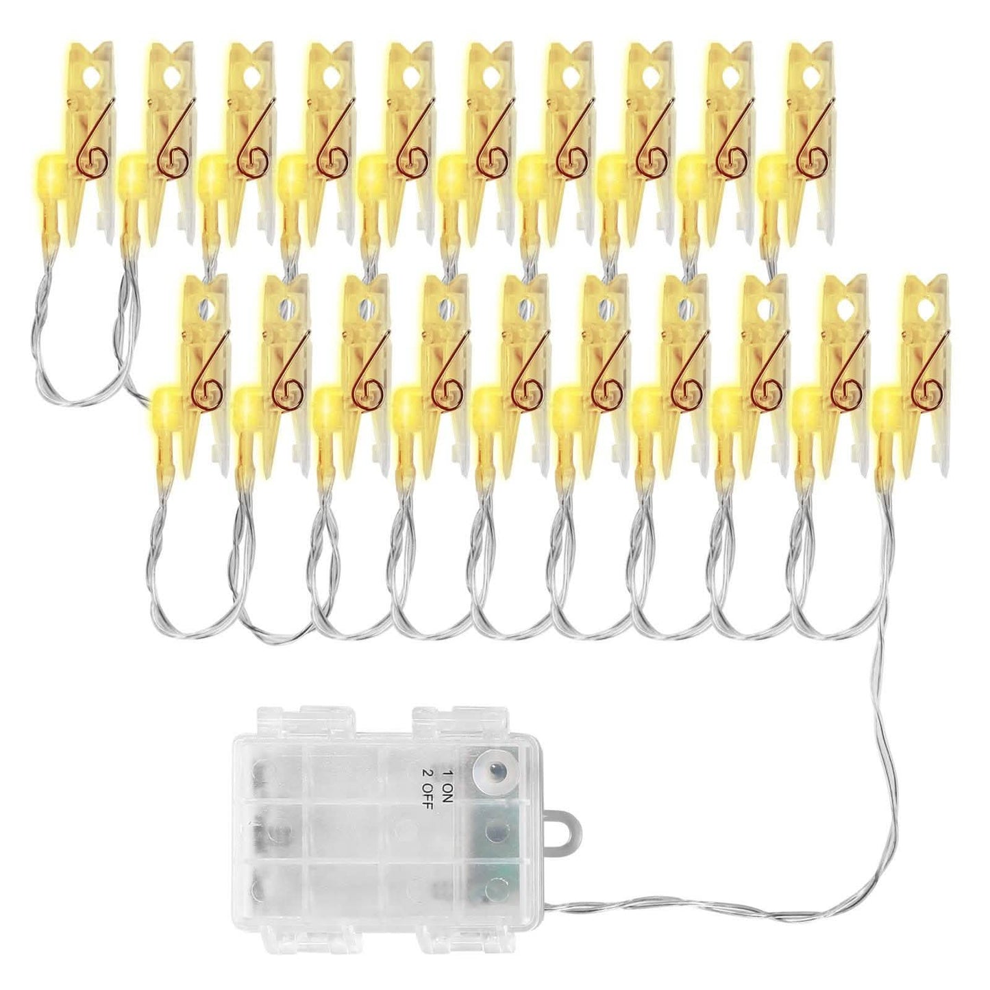 IMAGE 7ft 20 Photo Clips LED String Lights
