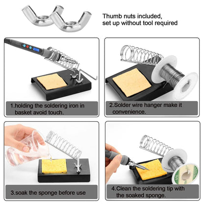 Image Digital-Controlled Thermostatic Soldering Iron with LCD Screen Display