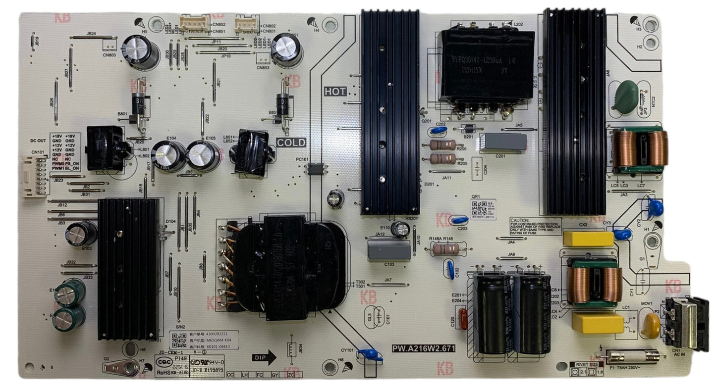 Vizio 60101-04413 Power Supply for M65Q6M-K04