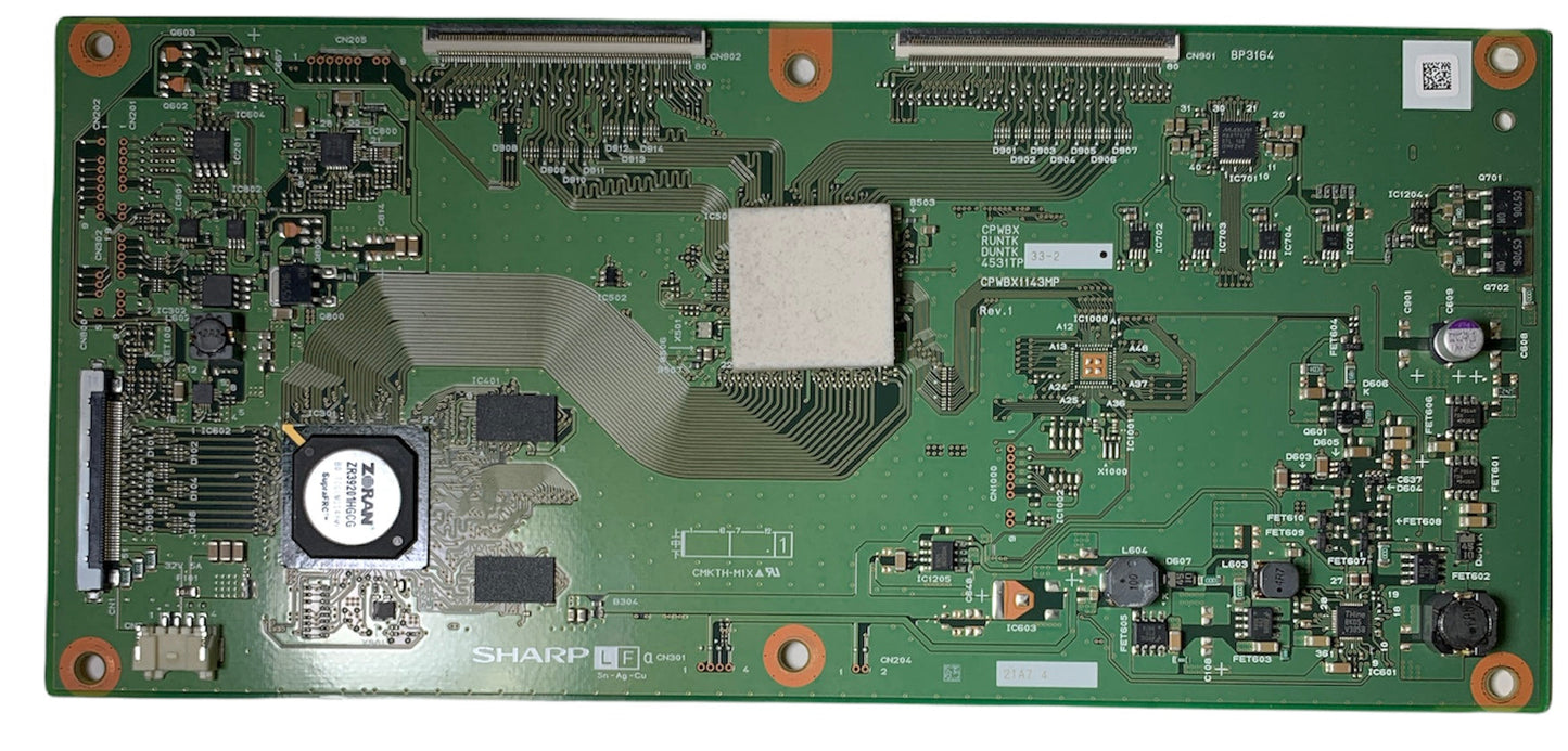 Sharp RUNTK4531TP (CPWBX4531TP) T-Con Board for PN-E702