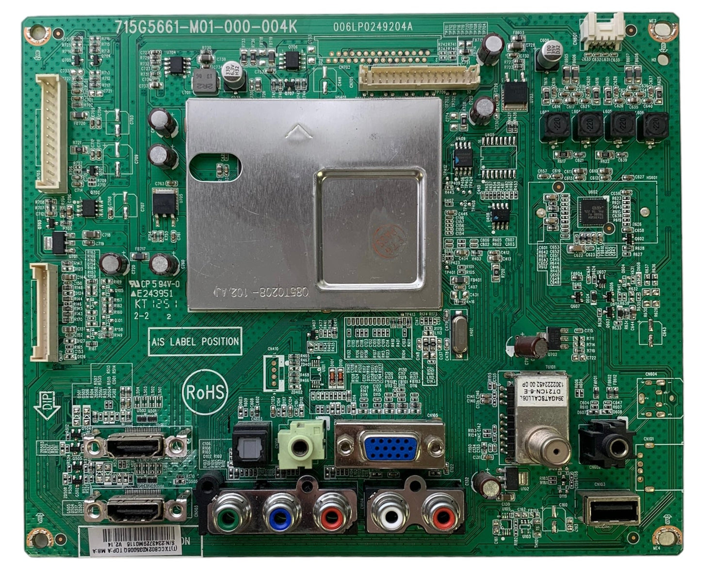 Vizio CBPFTXCCB02K035 / 756TXCCB02K035 Main Board for E291-A1