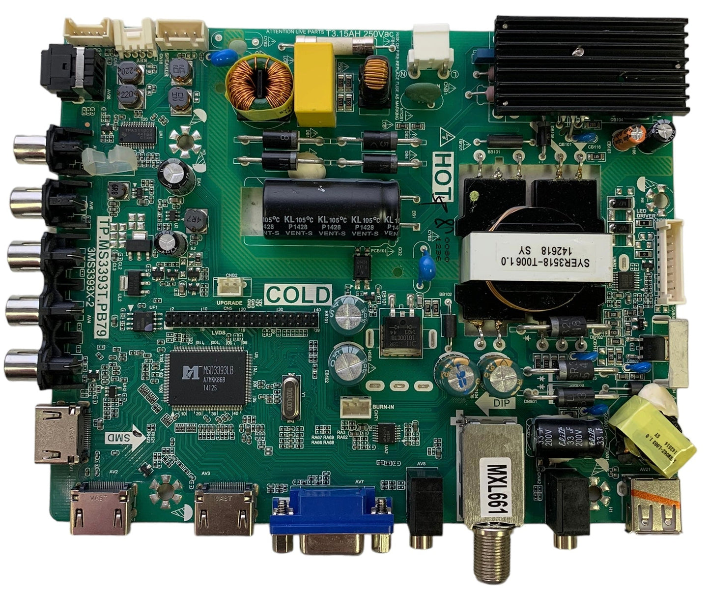 Sanyo 02-SHY39A-CLS002 Main Board/Power Supply for DP42D24 (P42D24-01 Chassis)