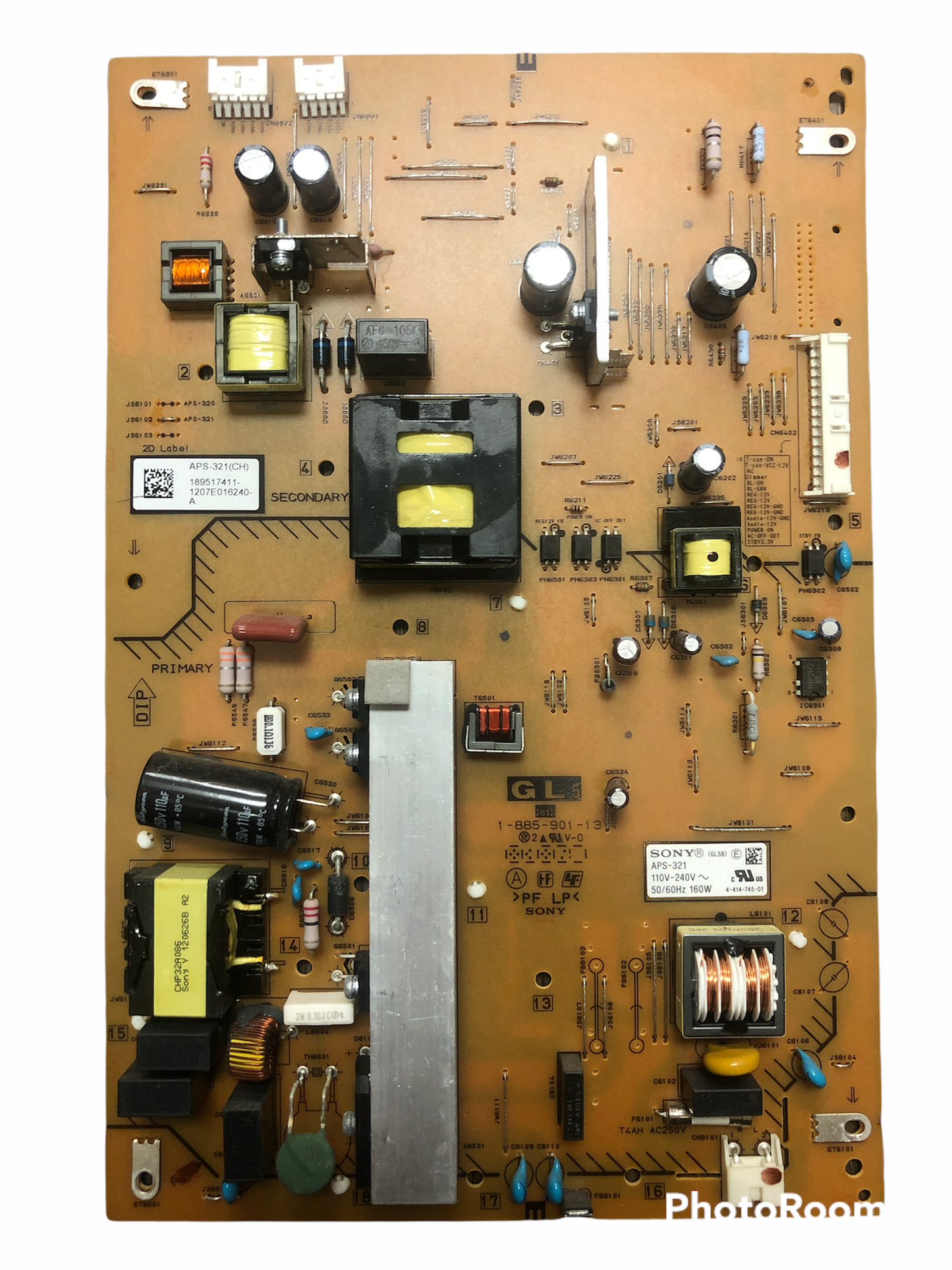 Sony 1-895-174-11 (APS-321(CH), 1-885-901-12) GL5 Power Supply