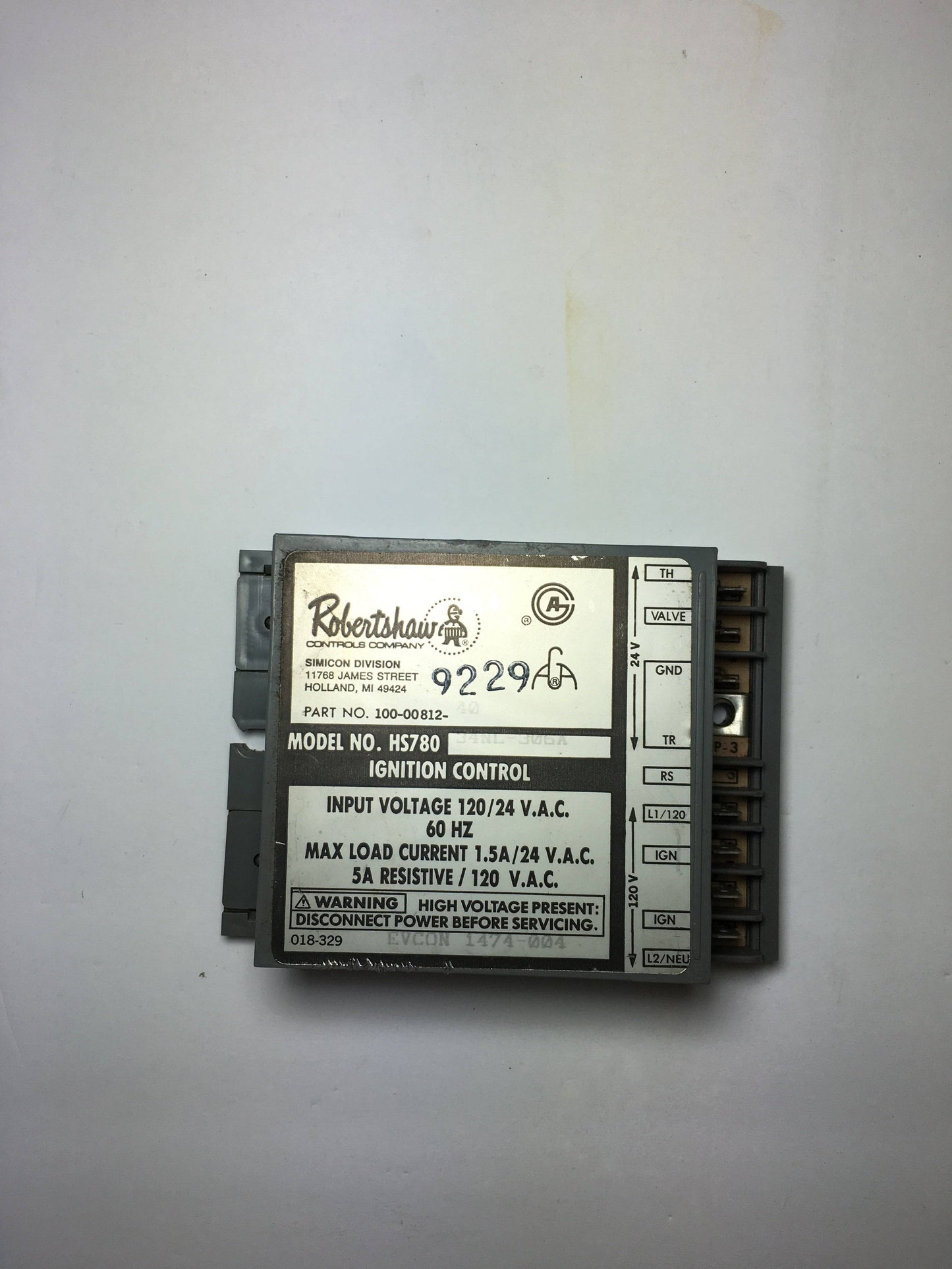 Robertshaw 100-00812-40 ( HS78034NL-306A ) Ignition Control Board