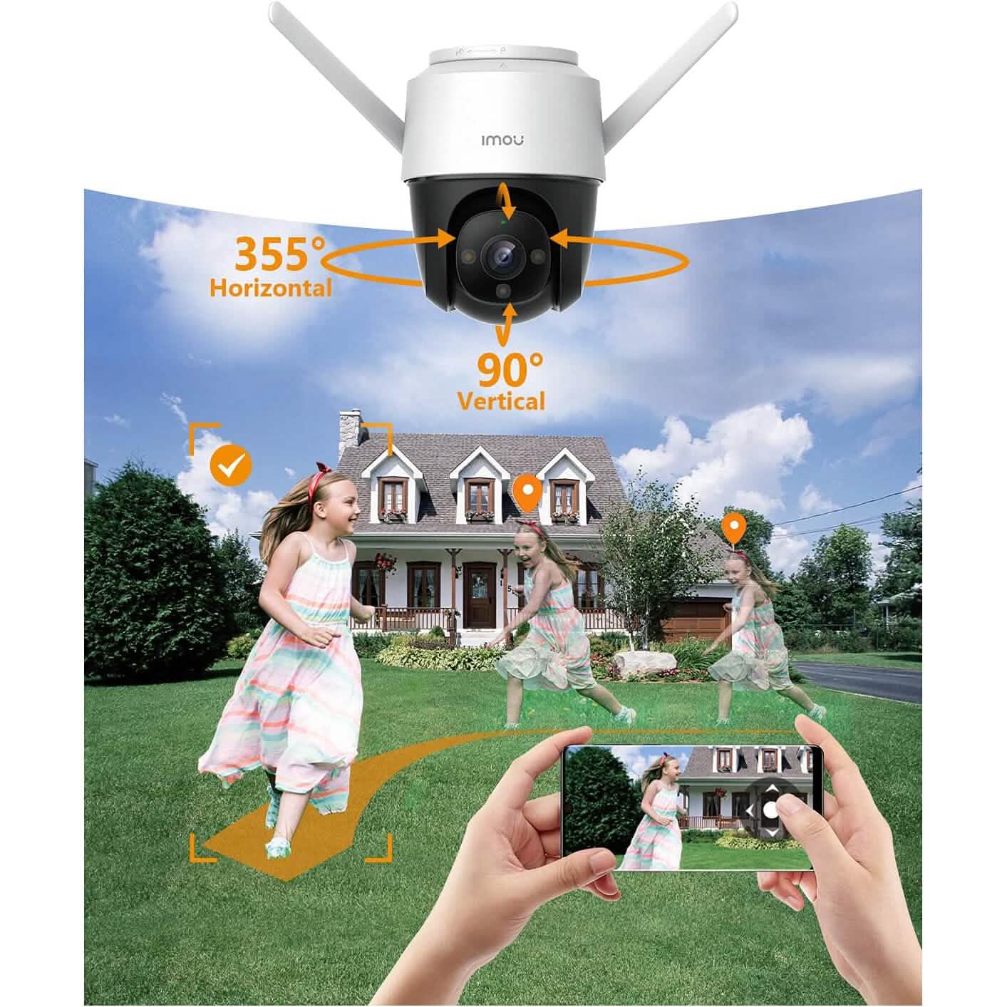 Imou Security Camera Outdoor with Floodlight and Sound Alarm  (Refurbished)