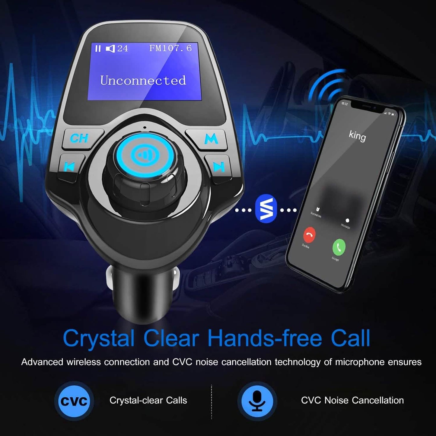 iMounTek Car Wireless FM Transmitter