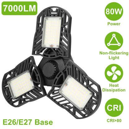 iMounTEK E26 /E27 80W 7000LM 6500K LED Garage Ceiling Light