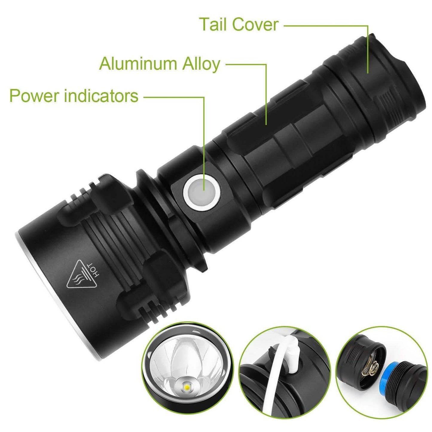 iMounTEK LED Flashlight with 3 Lighting Modes