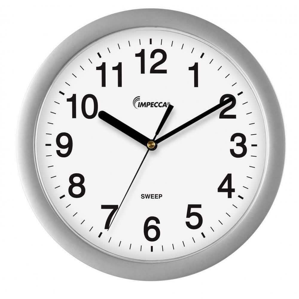 Impecca 10" Wall Clock, Silent Mov.