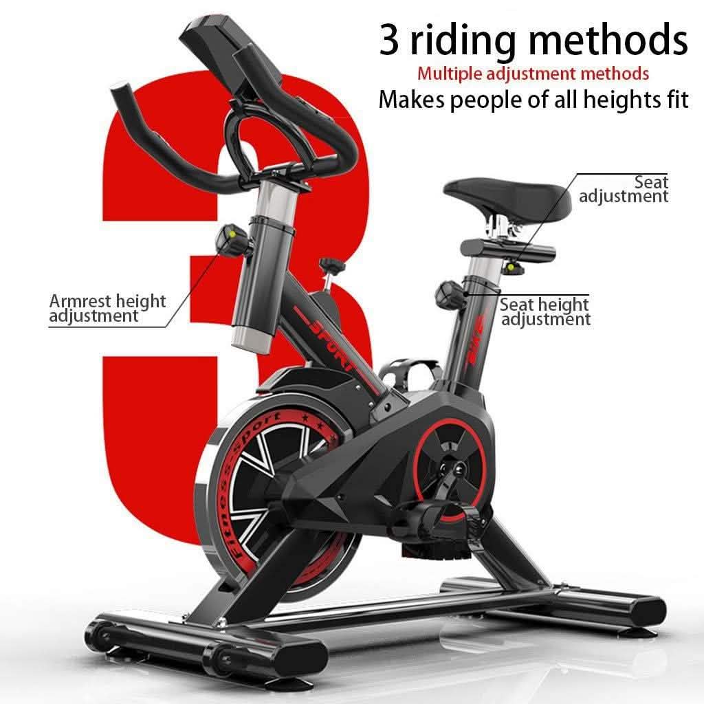 Indoor Cycling Stationary Bike Belt Drive with LCD Monitor