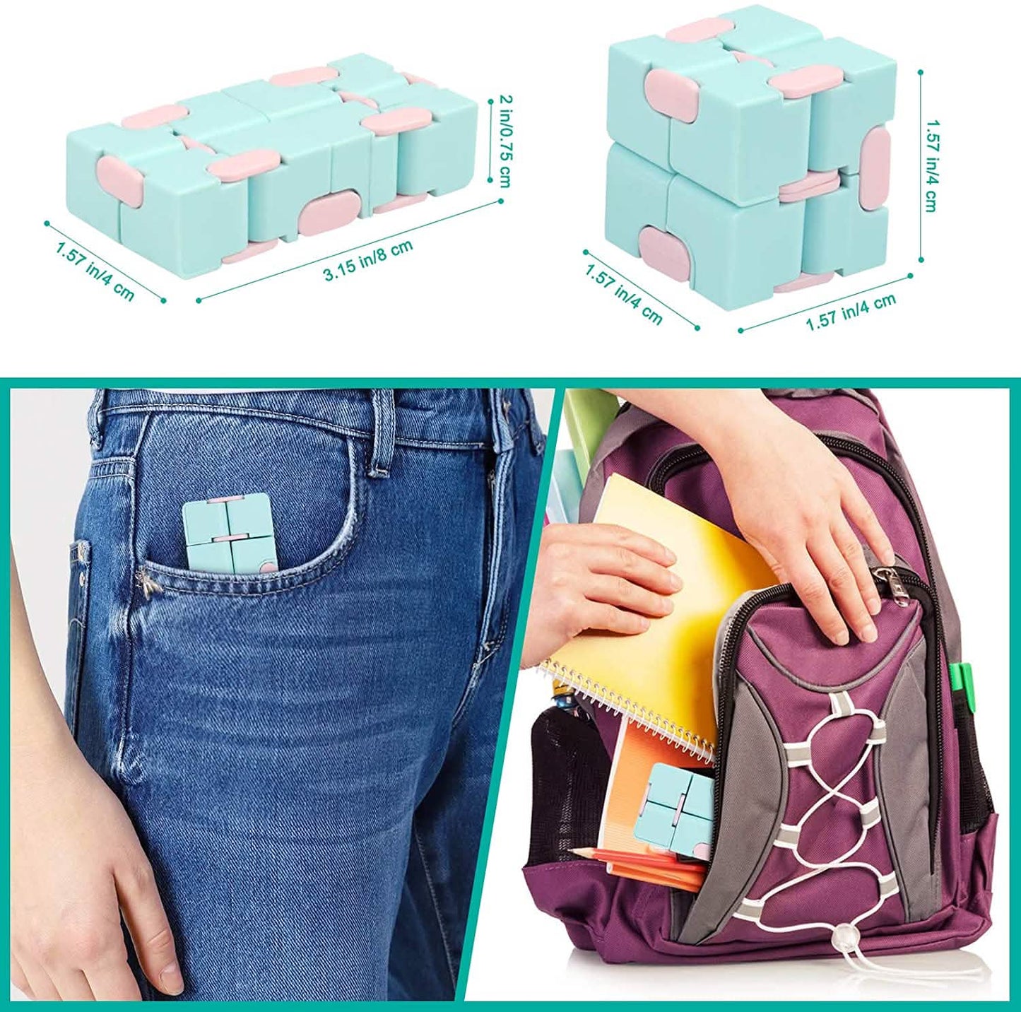 Infinity Cube Fidget Toy Stress Relieving Fidgeting Game