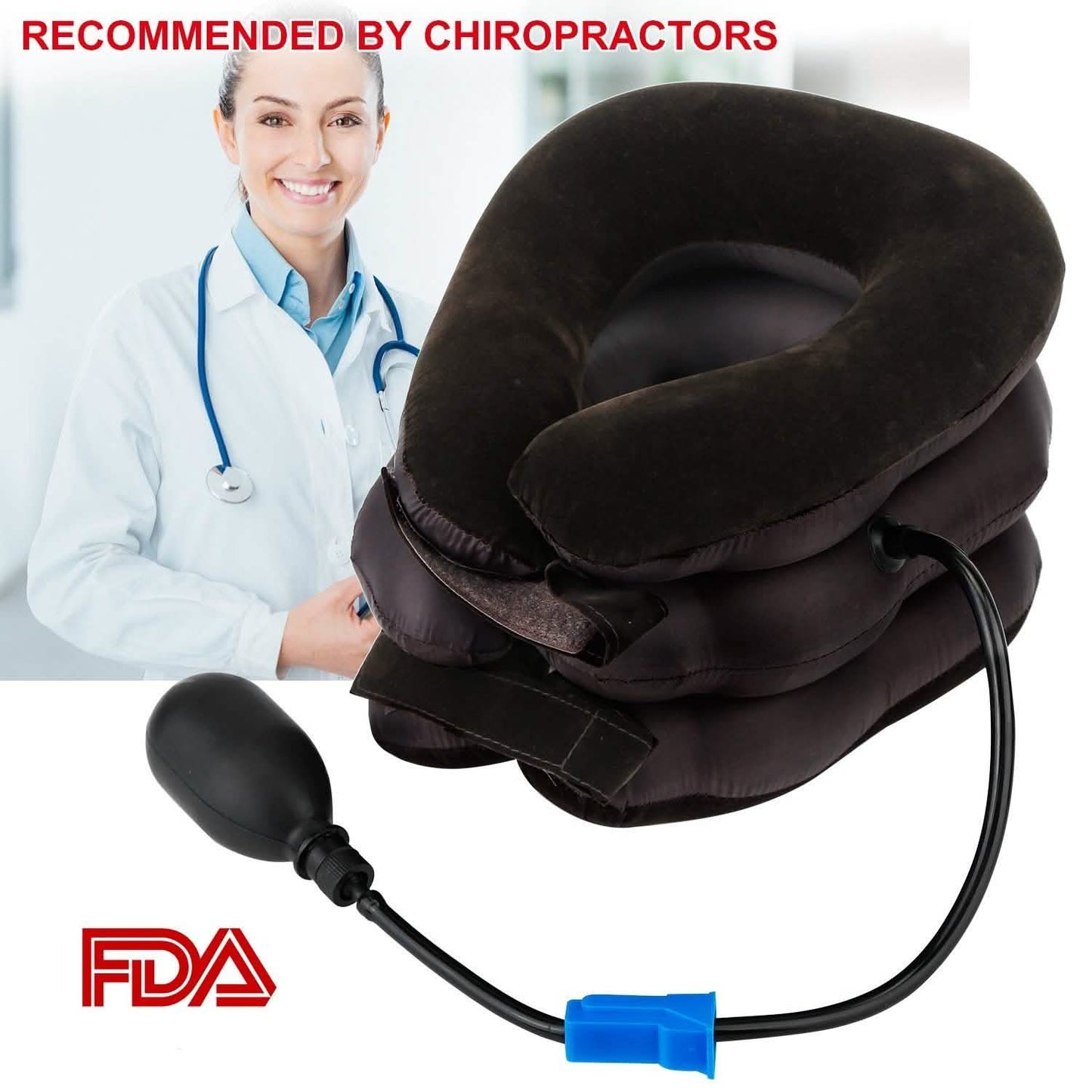 Inflatable Cervical Neck Traction Pillow