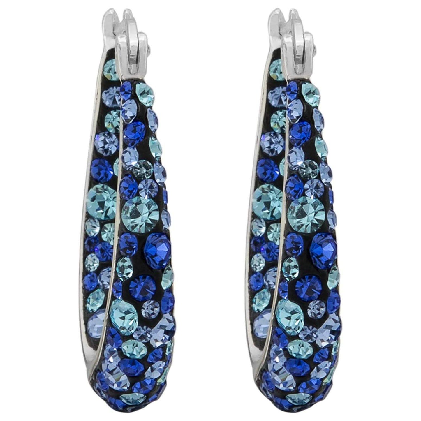 Inside Out Ocean Blue Hoop Earrings
