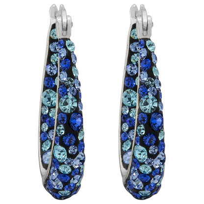 Inside Out Ocean Blue Hoop Earrings
