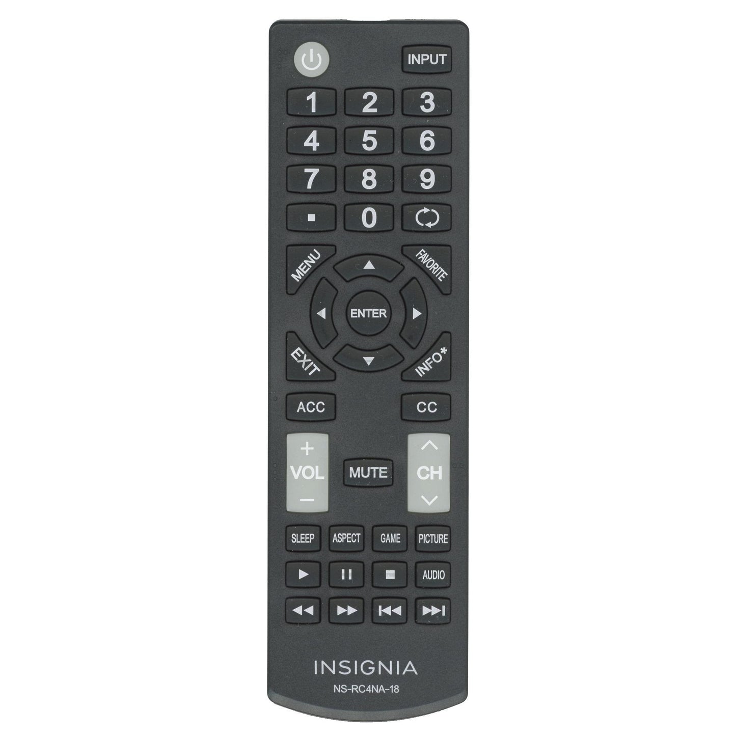 Insignia NSRC4NA18 TV Remote Control - NS-RC4NA-18 - 504Q3941105