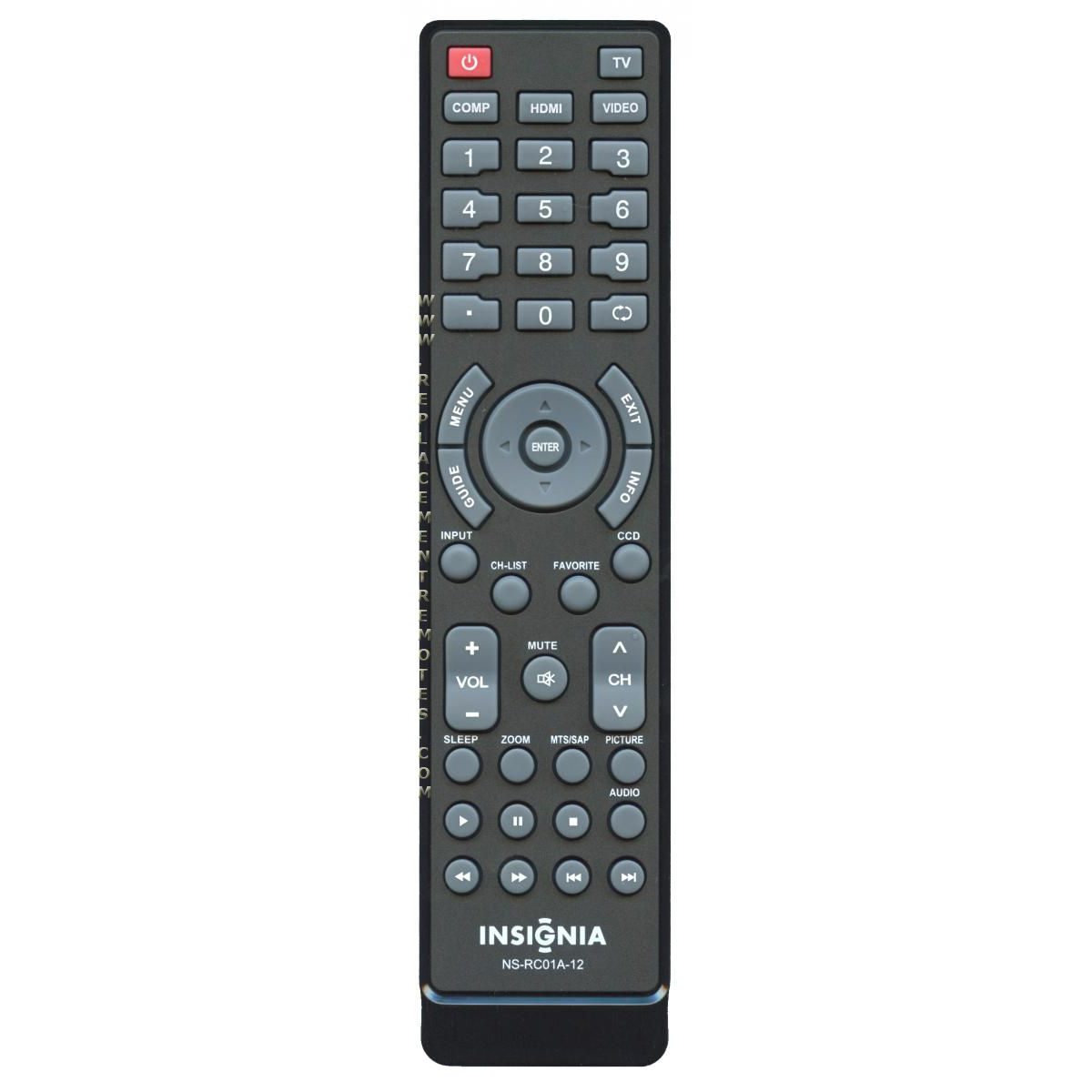 Insignia NSRC01A12 TV Remote Control