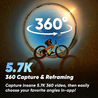 Insta360 X3 64GB Vlog Kit - 360 Action Camera with 5.7K 360, 4K Single-Lens Camera, Waterproof (Refurbished)
