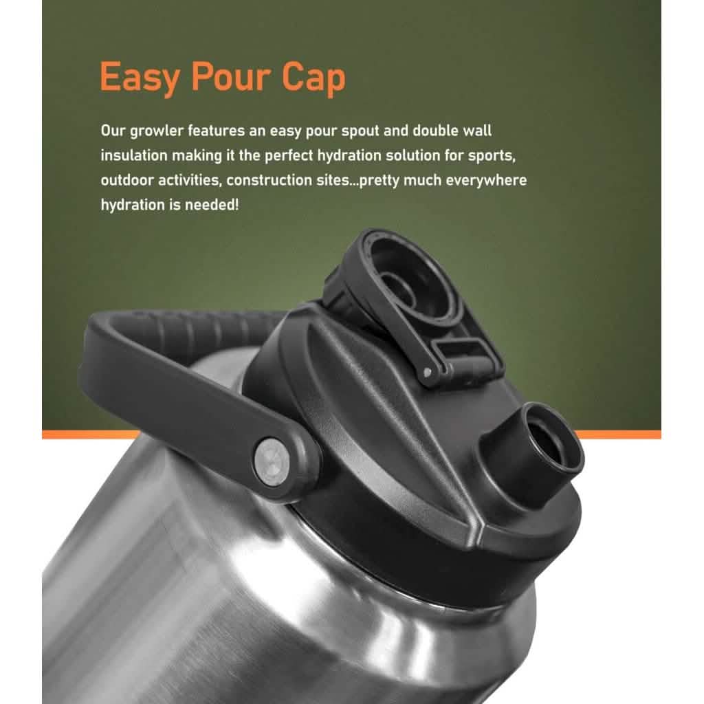Insulated 1 Gallon Stainless Steel Wide Mouth Growler with Tactical Carrying Bag