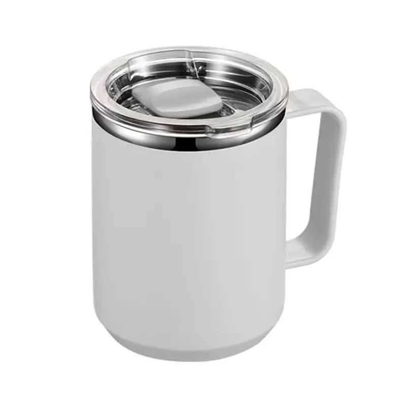 Insulated Double Wall Coffee Mug with Handle and Lid