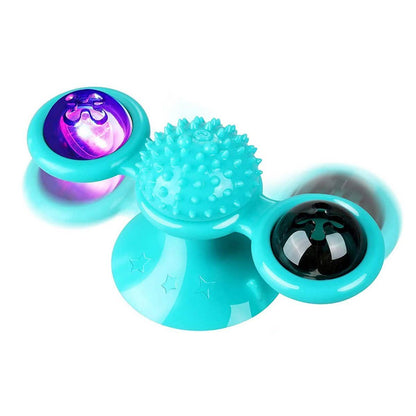 Interactive Massage Scratching Tickle Toy With Catnip And Led Ball For Indoors Cats