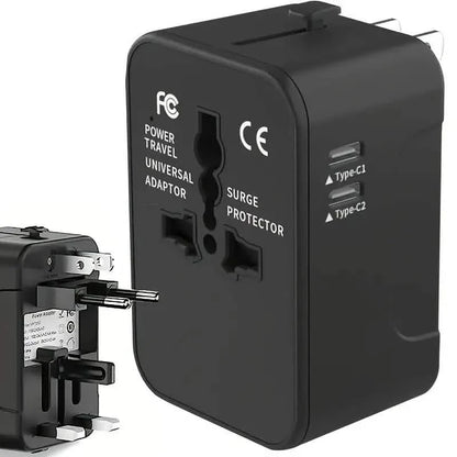 International Portable Worldwide All-in-One Plug Travel Adapter Converter for USA EU UK AUS