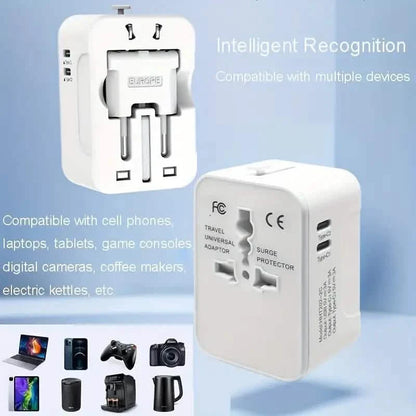 International Portable Worldwide All-in-One Plug Travel Adapter Converter for USA EU UK AUS