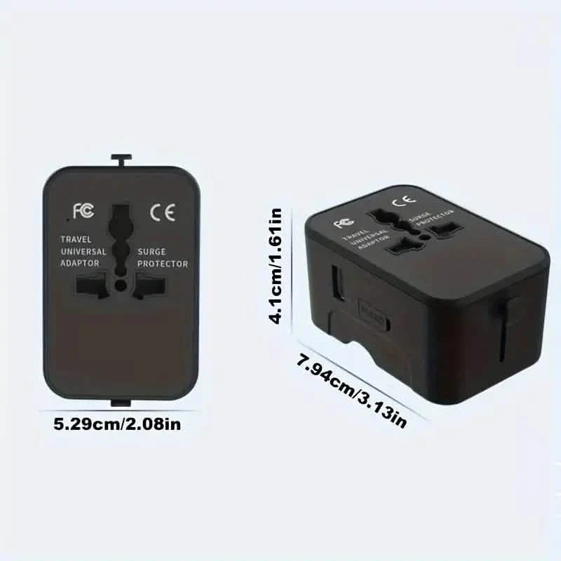 International Portable Worldwide All-in-One Plug Travel Adapter Converter for USA EU UK AUS