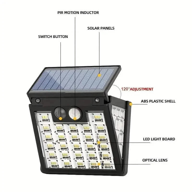 IP65 Solar Powered Street Light Dusk To Dawn With Motion Sensor
