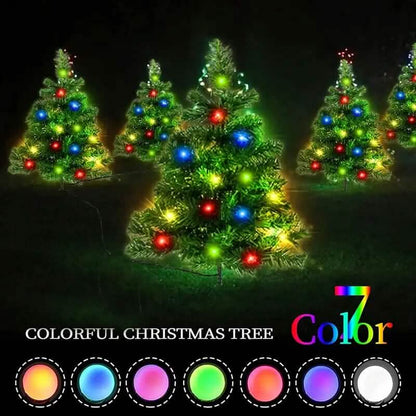 IP65 Waterproof Solar Powered Prelit Small Christmas Tree