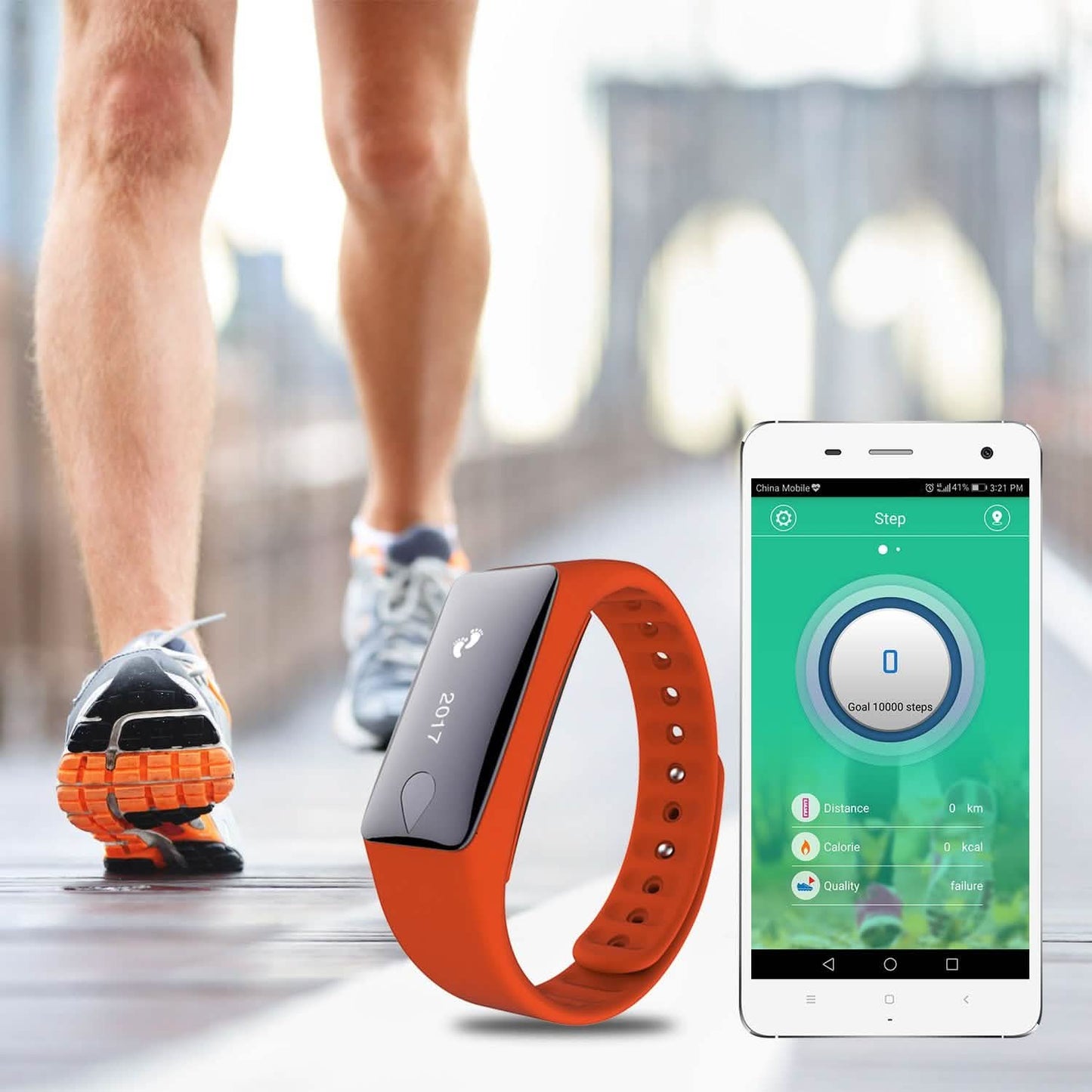 IP67 Fitness Tracker Watch with Heart Rate Monitor and Step Counter