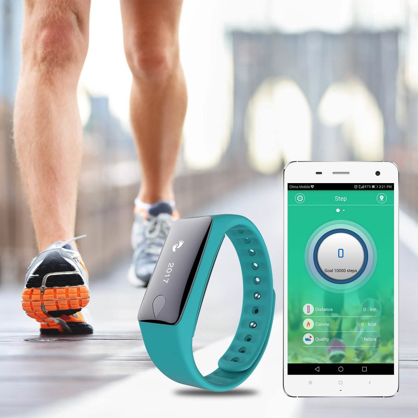 IP67 Fitness Tracker Watch with Heart Rate Monitor and Step Counter