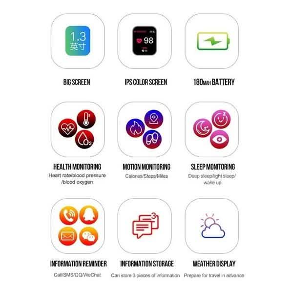 IP67 Waterproof Bluetooth  Sport Smart Watch
