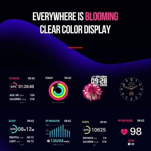 IP67 Waterproof Bluetooth  Sport Smart Watch