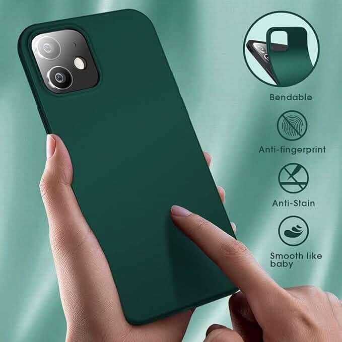 iPhone 12 Pro & iPhone 12 Case Ultra-Thin Soft Flexible TPU Matte Finish Coating - Green