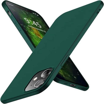 iPhone 12 Pro & iPhone 12 Case Ultra-Thin Soft Flexible TPU Matte Finish Coating - Green