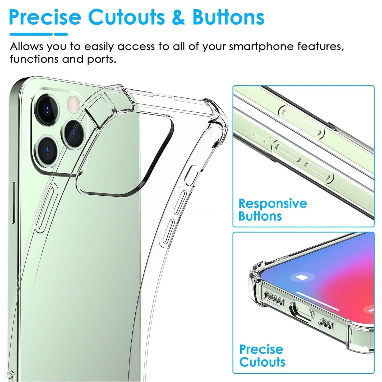 iPhone Shockproof Clear Phone Case Soft TPU