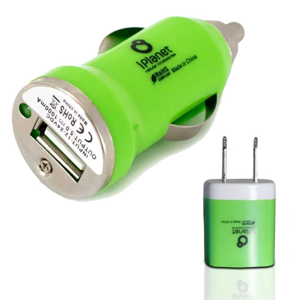 iPlanet 5V USB Car Charger and Wall Charger Combo