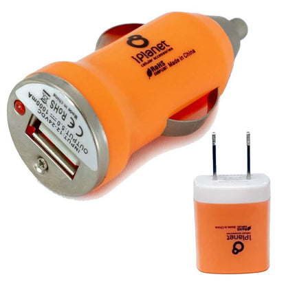 iPlanet 5V USB Car Charger and Wall Charger Combo