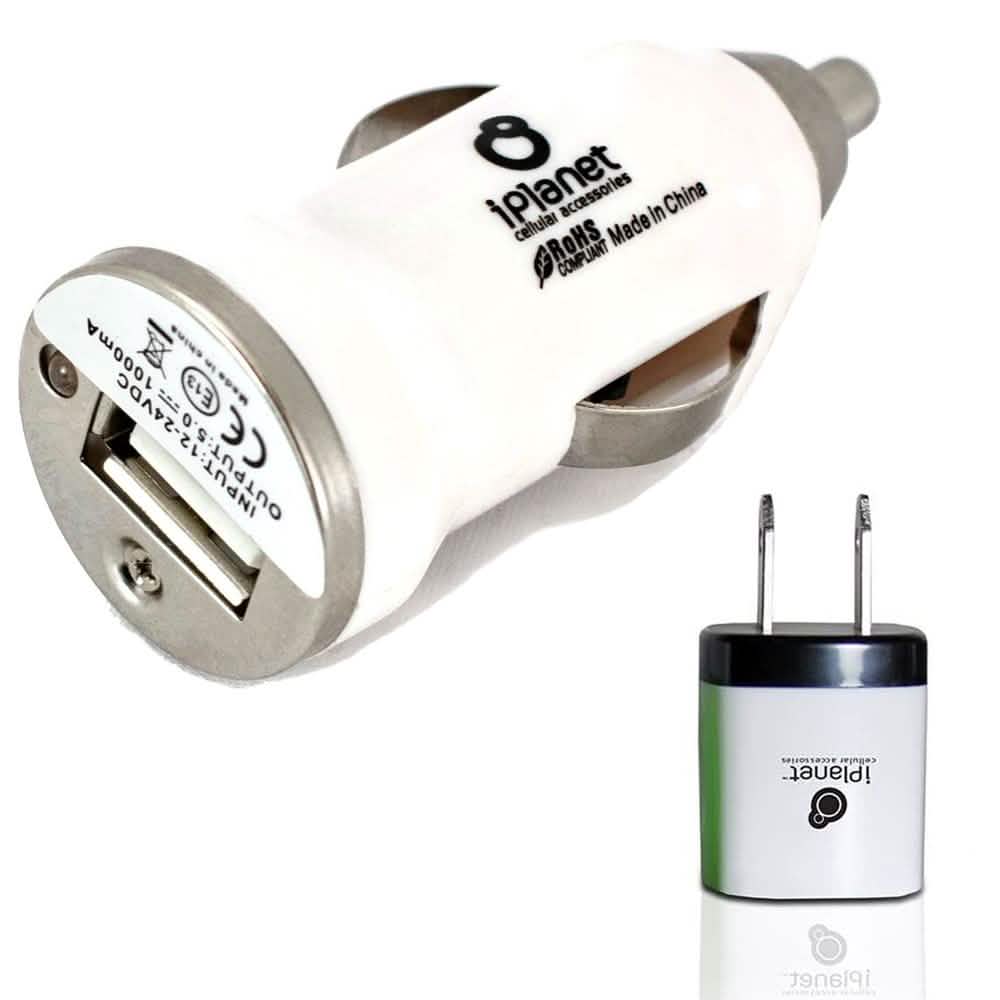 iPlanet 5V USB Car Charger and Wall Charger Combo