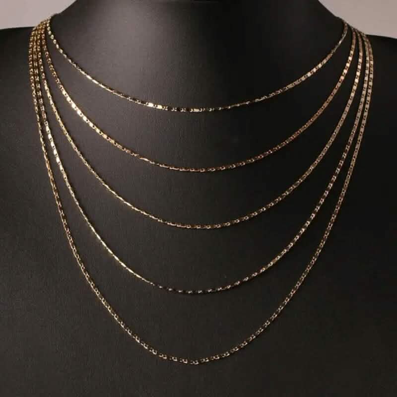 Italian 18K Gold Plated Punk Chain Necklace