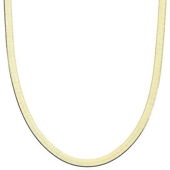 Italian Gold Sterling Silver Herringbone Chain