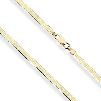 Italian Gold Sterling Silver Herringbone Chain