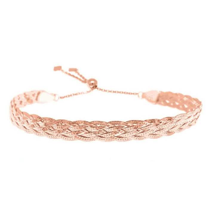 Italian Sterling Silver Adjustable Silver Bracelet