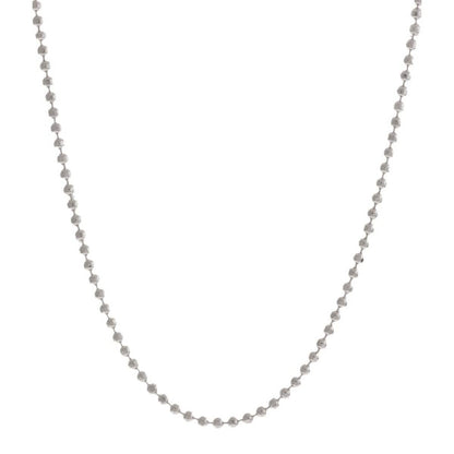 Italian Sterling Silver Diamond Cut Bead Chain Necklace