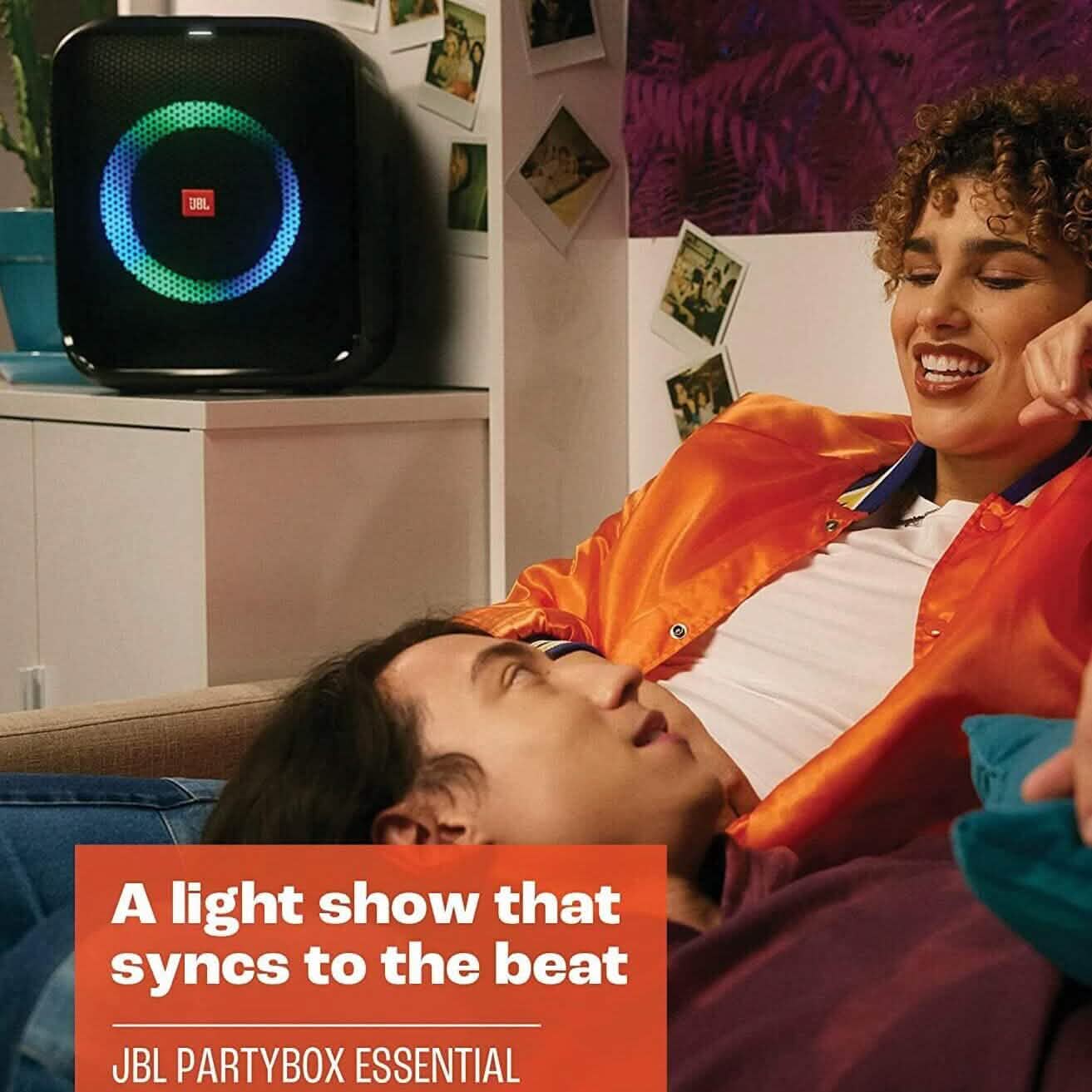 JBL Partybox Encore Essential 100W Sound Built-in Dynamic Light Show Splash Proof